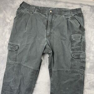 5.11 Tactical Series Cotton Canvas Pants Mens 41x31 Black Cargo Double Knee Work